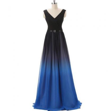 Lulu Bridal Real Picture Long Ombre Evening Dress..